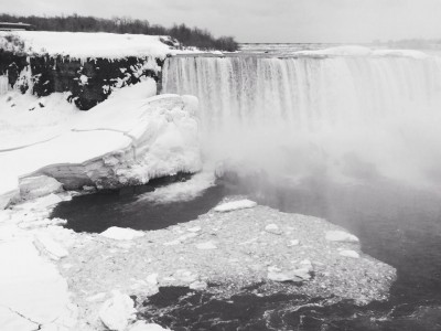 The American Falls as seen from the Canadian side. Visited Niagara Falls with the family on Family Day. 