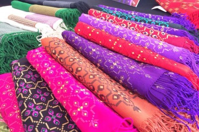 Fabrics from Myanmar. 