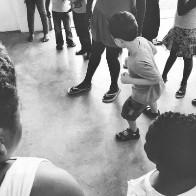 My 4 yo learning isiXhosa games from the kids in the eKhaya eKasi community. We spent 6 days there. They played with the kids while I taught. 