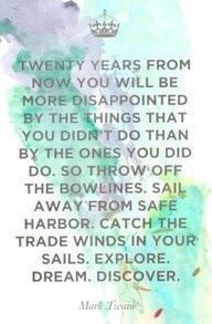 Sail away from the safe harbor