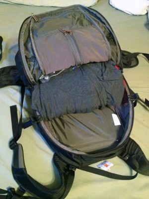 My carry on backpack with a bundle wrap