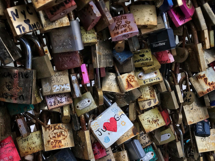 Locks on the Pont Neuf, family travel