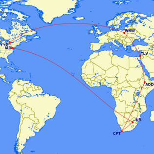 travelling to south africa with aeroplan miles