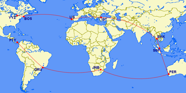 6 continents with Aeroplan Miles