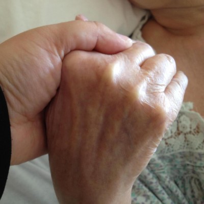 Our hands a few days before she passed away. 